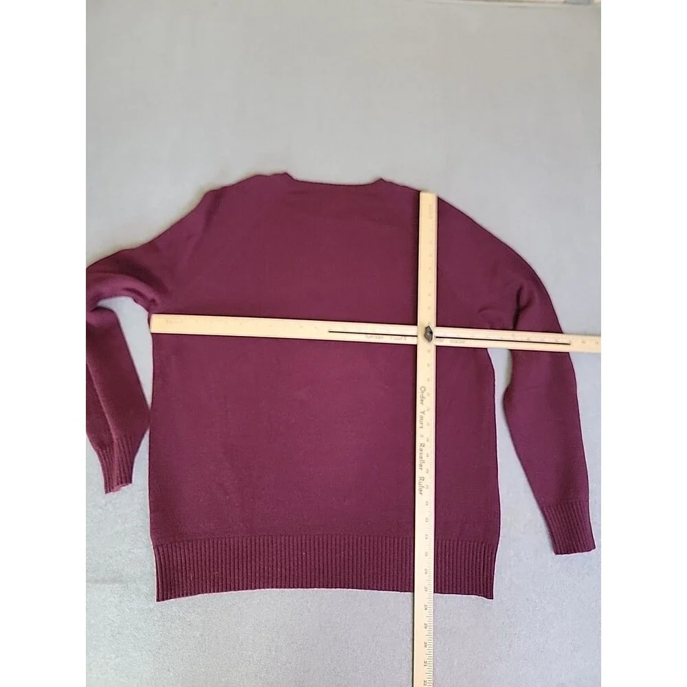 J Crew‎ Sweater Mens XL Pullover Red Lambswool Crew Knit Preppy Eclectic Grandpa